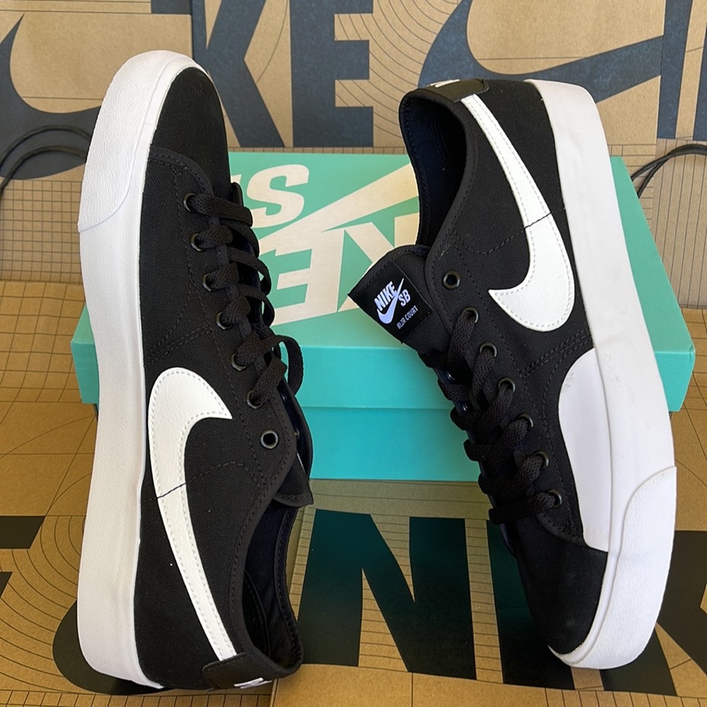 Nike SB Blazer Court Black/White-Black Men’s sneakers - Picture 12 of 16